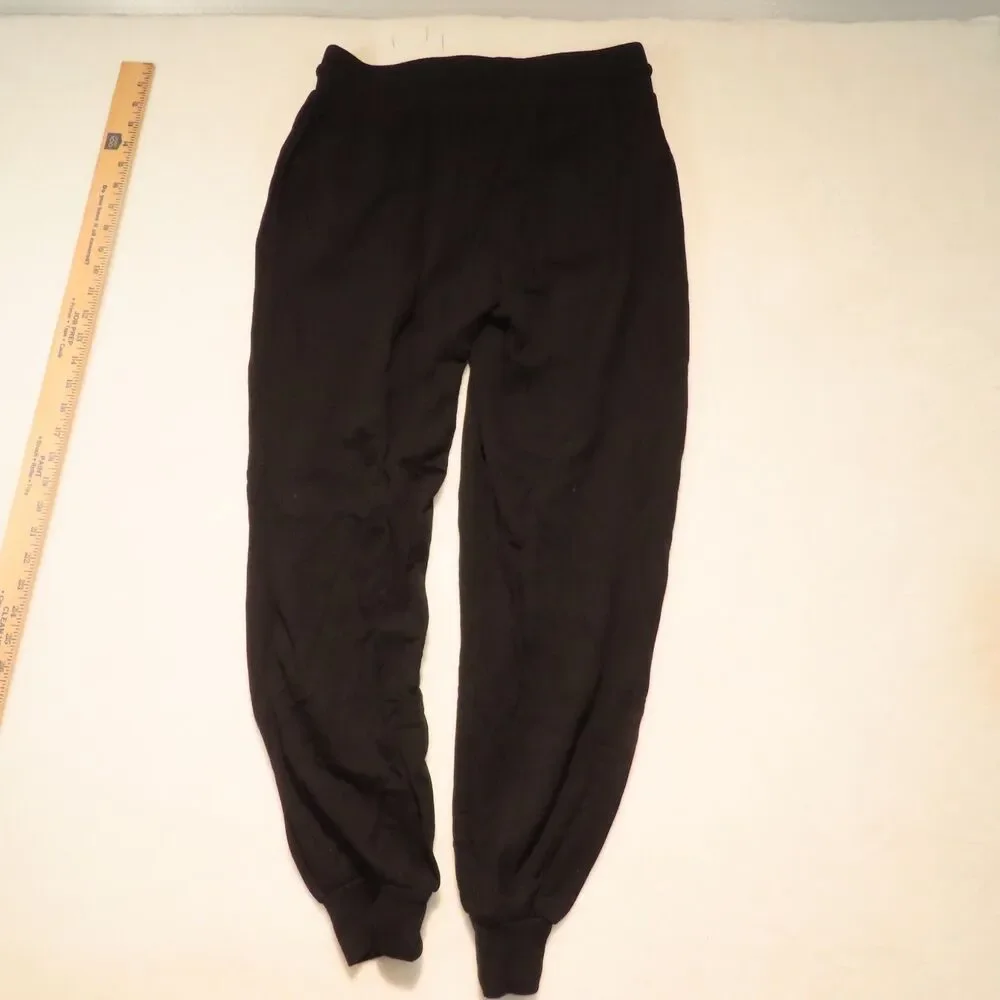 Threads 4 Thought Fleece Joggers Womens Small Black Drawstring Lounge Pants